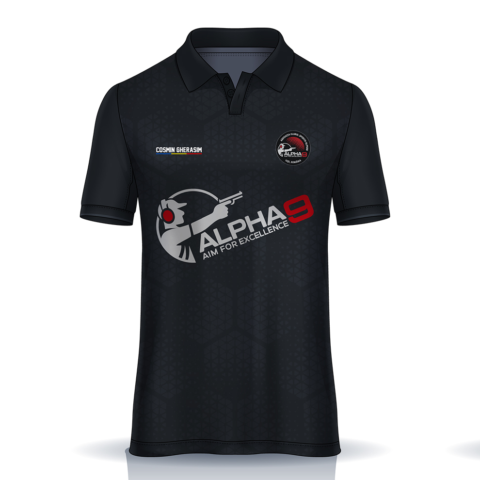 Tricou oficial personalizat club tir sportiv ALPHA9